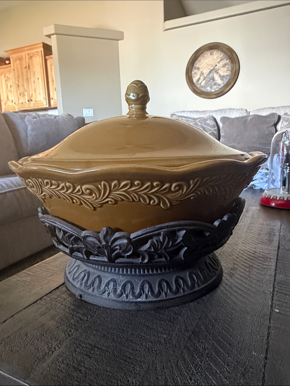 Certified International Heritage bowl and stand